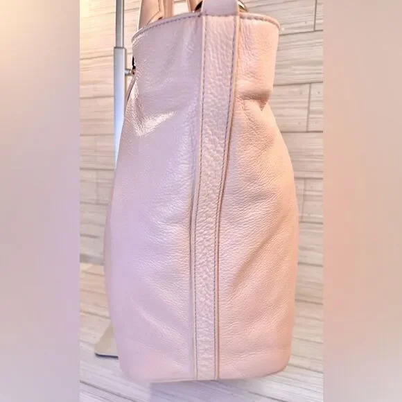 040-Cole Haan Peach Pebbled Leather Shoulder bag - Picture 5 of 12